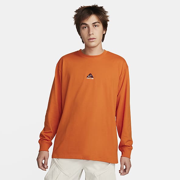 Orange Long Sleeve Shirts. Nike PT