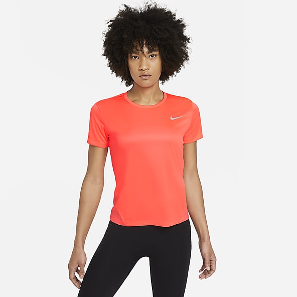 nike miler t shirt orange