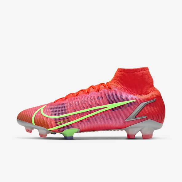 red soccer shoes