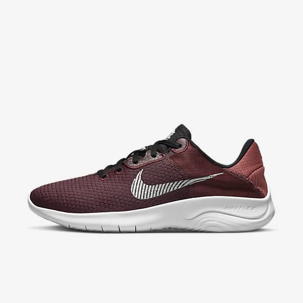 nike red and grey running shoes