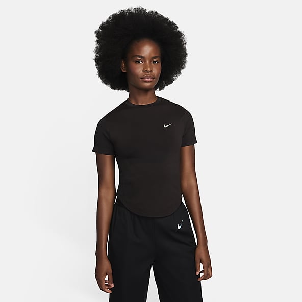 Nike, Tops, Nike Running Drifit Reflective Gym Workout Blue Spotch Shirt Womens  Medium