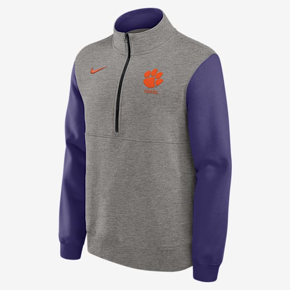 Clemson Club Men's Nike College 1/2-Zip Crew