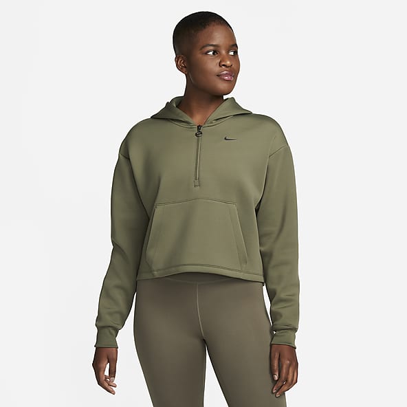 verdes con capucha para mujer. Nike