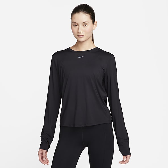 Women's Shiny Silky Workout Tops T Shirt Athletic Long Sleeve