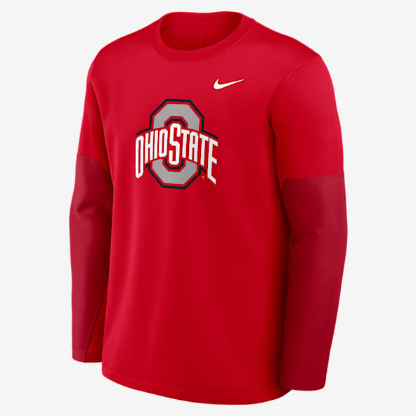Ohio State Sideline Coach Men's Nike Therma-FIT College Long-Sleeve T-Shirt
