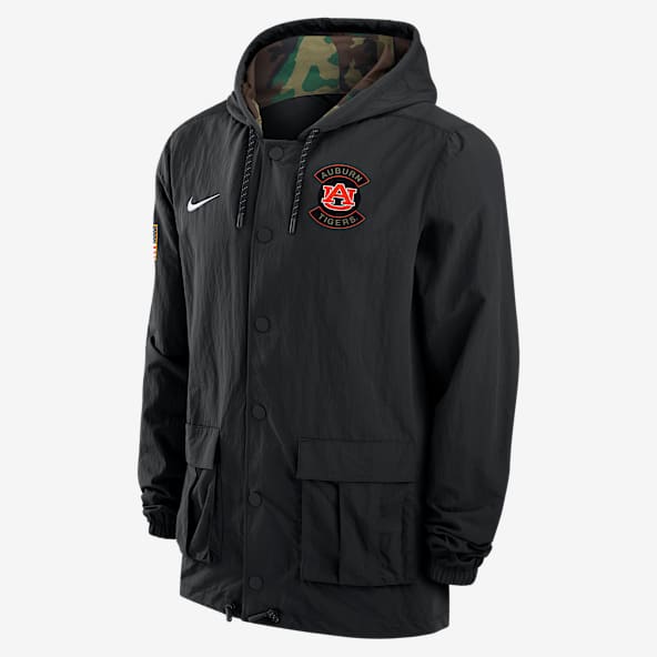 Auburn Auburn Men's Nike Full-Snap Hooded Military Jacket