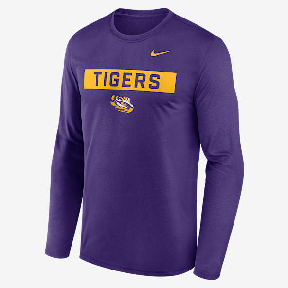 LSU Primetime Legend 2-Hit Men's Nike Dri-FIT College Long-Sleeve T-Shirt