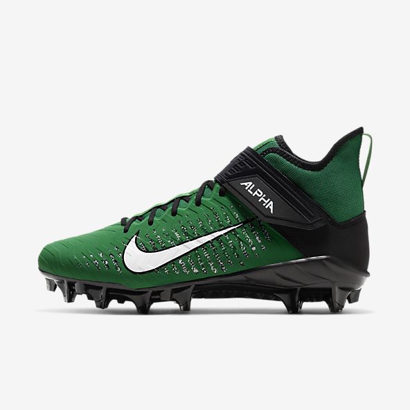 black and green football cleats