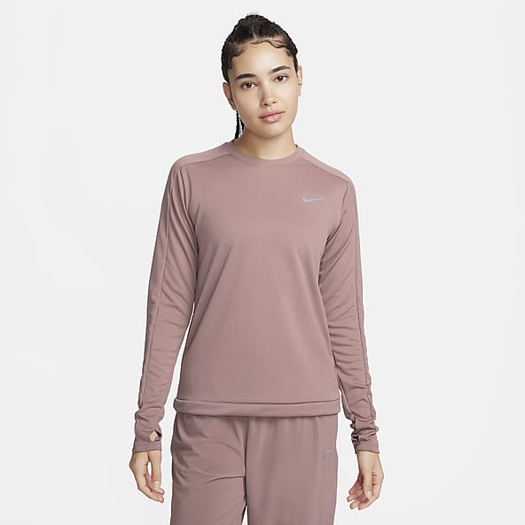 Nike zip best sale running top womens