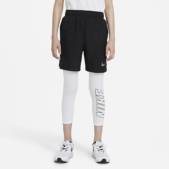 white nike leggings
