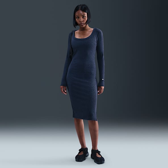 Nike Sportswear Chill Knit Women's Tight Long-Sleeve Midi Mini-Rib Dress