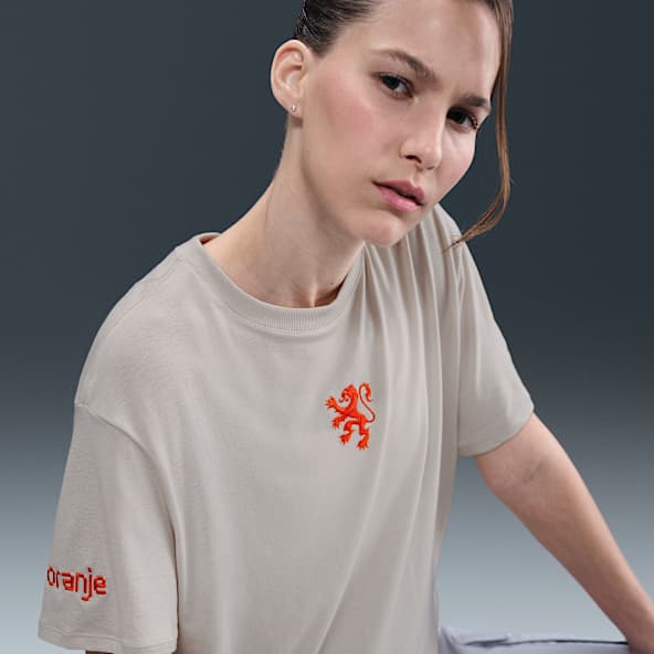 Netherlands Relaxed Women's Nike One Dri-FIT Football Short-Sleeve Top
