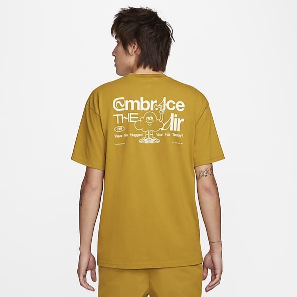 Marrone Lifestyle Cotone biologico Top maglie e t shirt. Nike IT