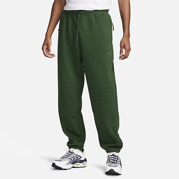 NWT Nike loose fit Joggers Sweatpants stitched crease Green mid