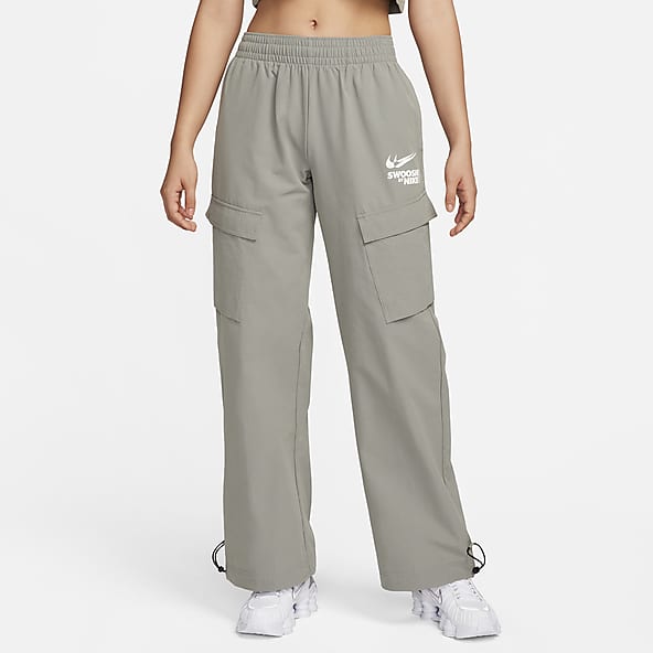 Nike Sportswear Essentials Women's Quilted Woven High-Rise Trousers - Grey L