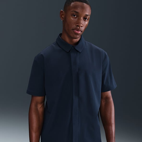 Nike 24.7 PerfectStretch Men's Dri-FIT Short-Sleeve Snap-Down Top