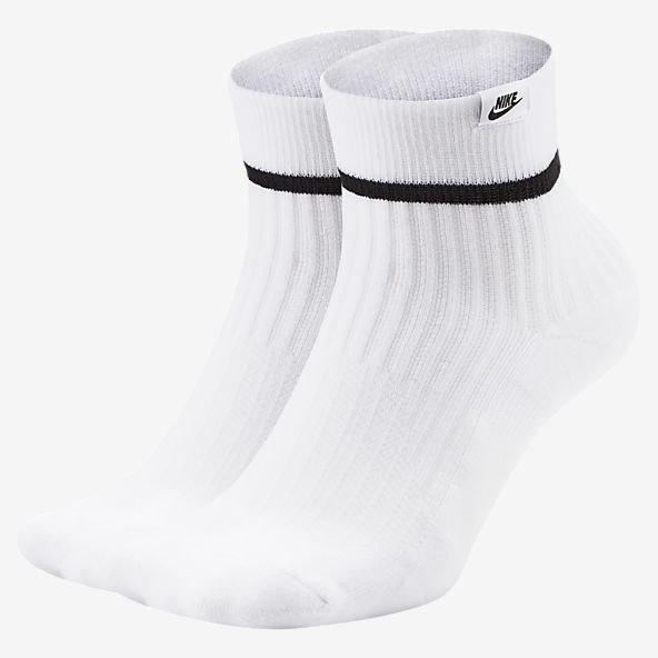 all white nike socks