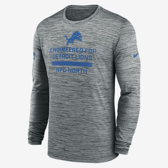 Detroit Lions Sideline Team Issue Velocity Playera de manga larga Nike Dri-FIT de la NFL para hombre