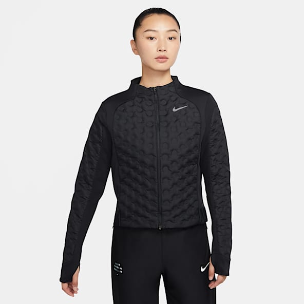 nike running fleece jacket