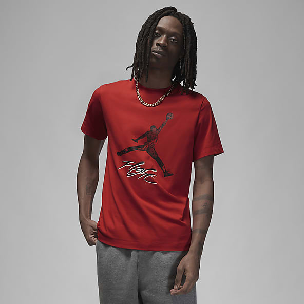 T shirt jordan rouge clearance