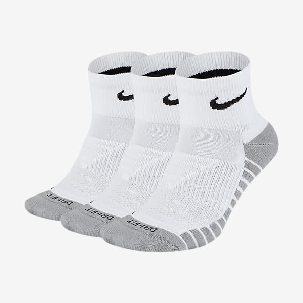 white sports socks nike