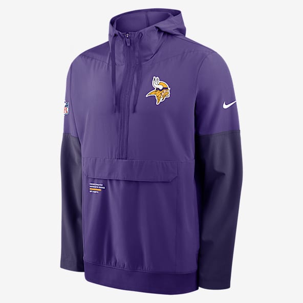 Minnesota Vikings Well Rounded Anorak Chamarra Nike de la NFL con gorro de medio cierre para hombre