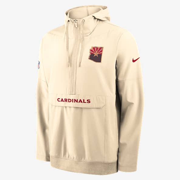 Arizona Cardinals Rivalries Collection Sideline Anorak Chamarra Nike de la NFL con gorro de medio cierre para hombre