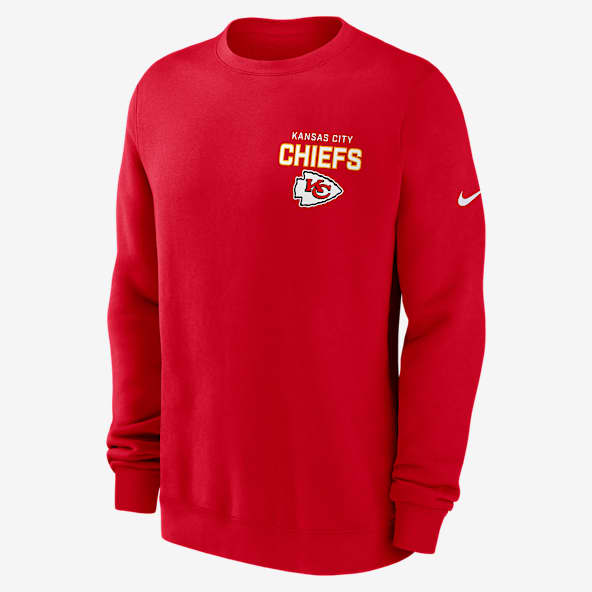 Kansas City Chiefs Draw Block Club Sudadera de cuello redondo sin cierre Nike de la NFL para hombre