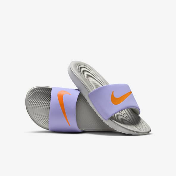 Boys Purple Shoes Slides. Nike
