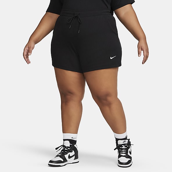 Nike Sportswear Women's High-Waisted Ribbed Jersey Shorts (Plus Size).