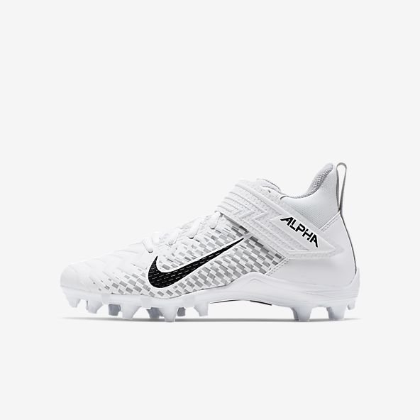white wide football cleats