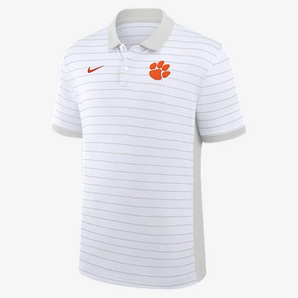 Clemson Sideline Victory Stripe Men's Nike Dri-FIT College Polo