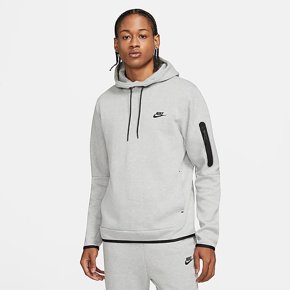 Nike tech fleece gris y blanco