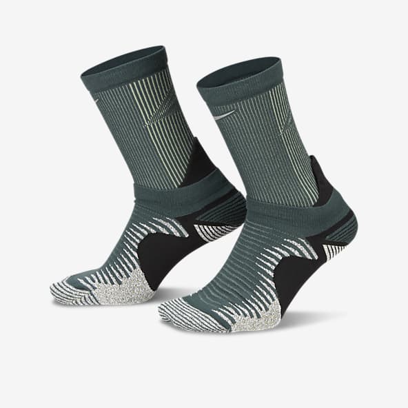 Nike Grip Power Crew Socks-Grey Lacrosse Socks