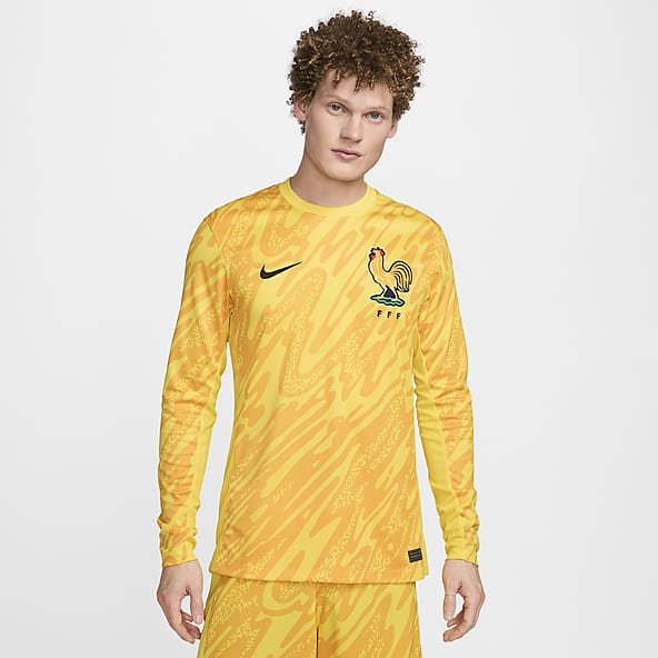 100 150 Yellow France Long Sleeve Shirts. Nike IE