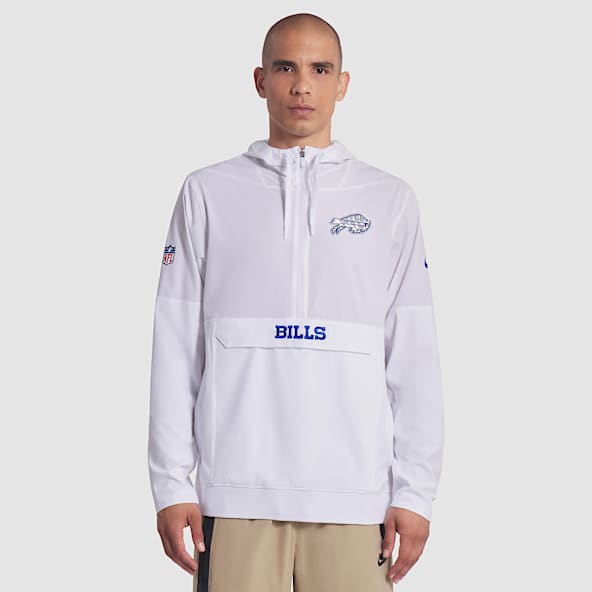 Buffalo Bills Rivalries Collection Sideline Anorak Chamarra Nike de la NFL con gorro de medio cierre para hombre
