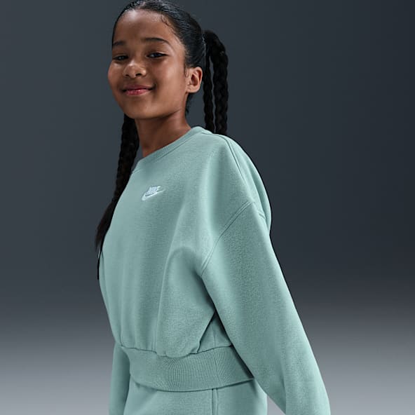 Nike Sportswear Club Fleece Girls' Boxy Crew-Neck Sweatshirt