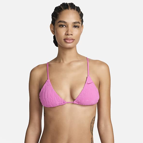 Nike Swim Bandeau Bikini Top Pink –