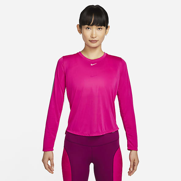 pink dri fit long sleeve shirt