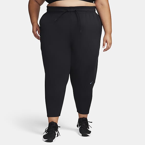 Nike Women's Swoosh Training Sports Pants Plus Size XL 1X Black DC6942-010