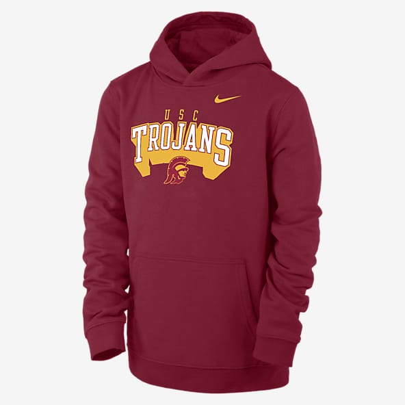 USC Club Fleece Big Kids' (Boys') Nike College Pullover Hoodie