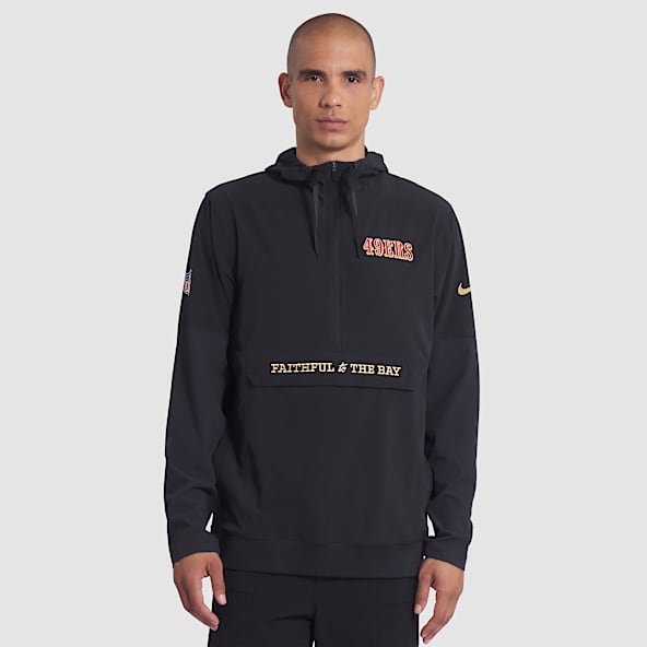 San Francisco 49ers Rivalries Collection Sideline Anorak Chamarra Nike de la NFL de medio cierre con gorro para hombre