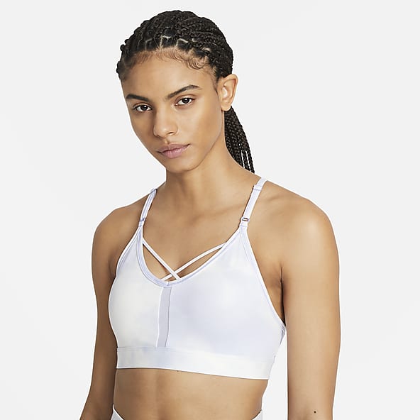 nike women's air medium padded strappy sports bra