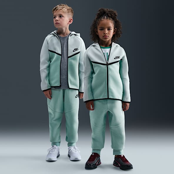 Nike Sportswear Conjunto de 2 piezas de sudadera de cierre completo Tech Fleece para niños de preescolar