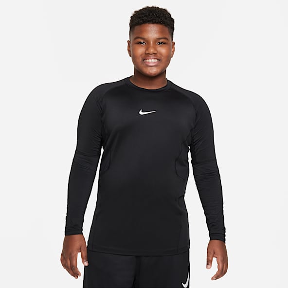 Nike Pro Playera de manga larga para niño talla grande (talla amplia)