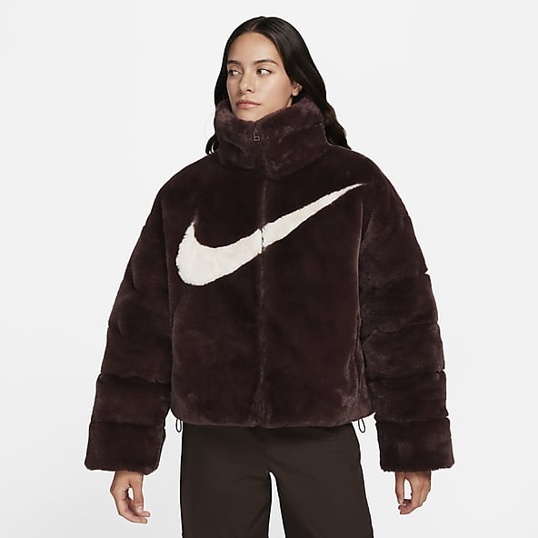 Nike classic puffer jacket in off white