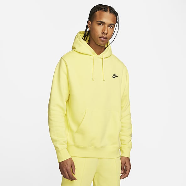 men yellow nike hoodie