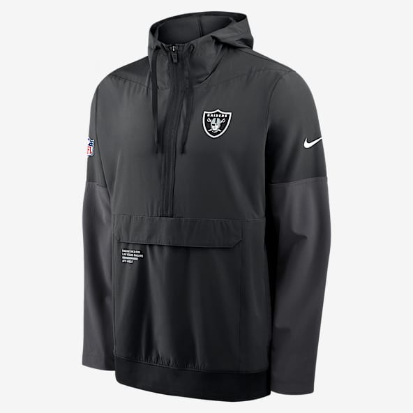 Las Vegas Raiders Well Rounded Anorak Chamarra Nike de la NFL con gorro de medio cierre para hombre