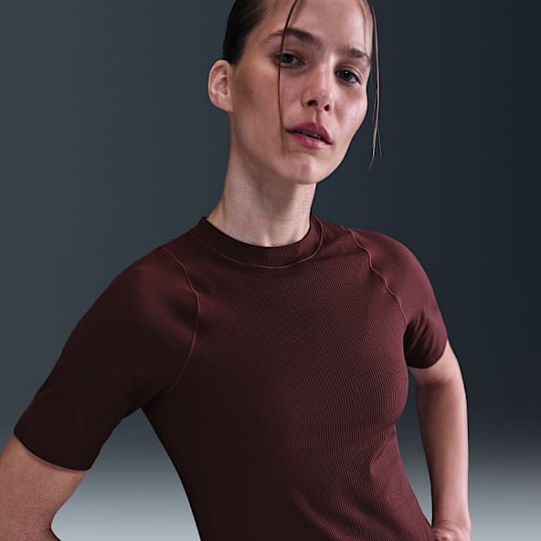 Nike Zenvy Rib Women's Dri-FIT Short-Sleeve Top