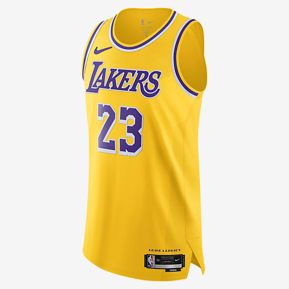 NBA #23 LA Lakers LeBron James Basketball Jersey Yellow/Black/Purple